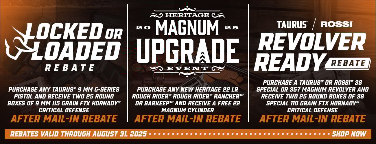 Taurus, Heritage and Rossi Rebates